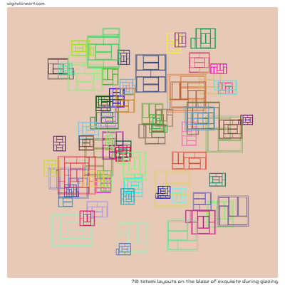 The Blaze of Exquisite During Glazing — 70 tatami layouts