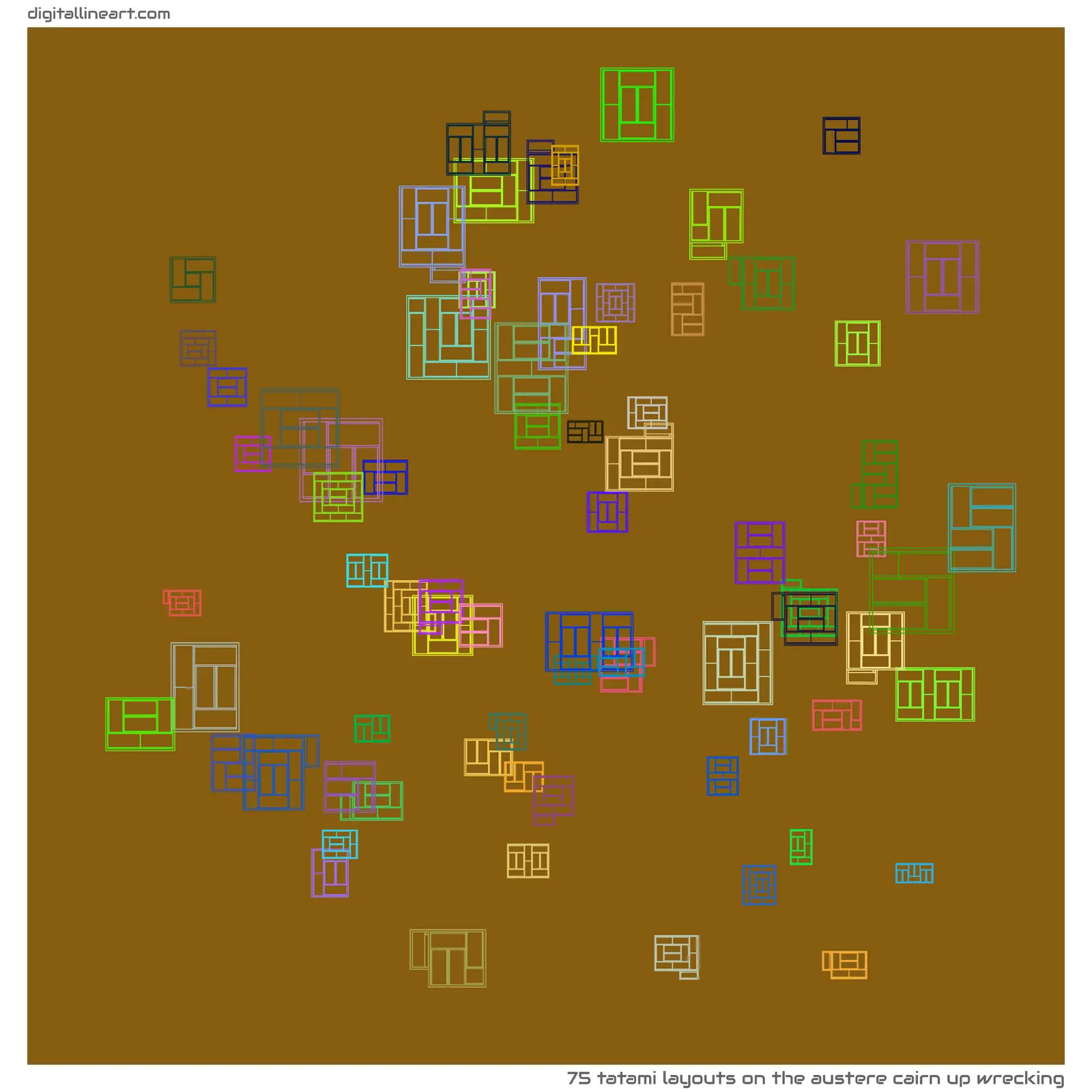 The Austere Cairn up Wrecking — 75 tatami layouts