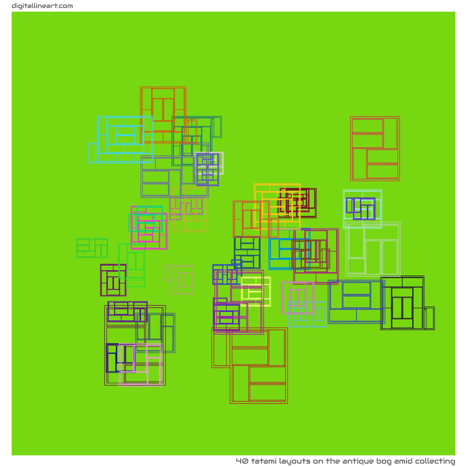The Antique Bog amid Collecting — 40 tatami layouts