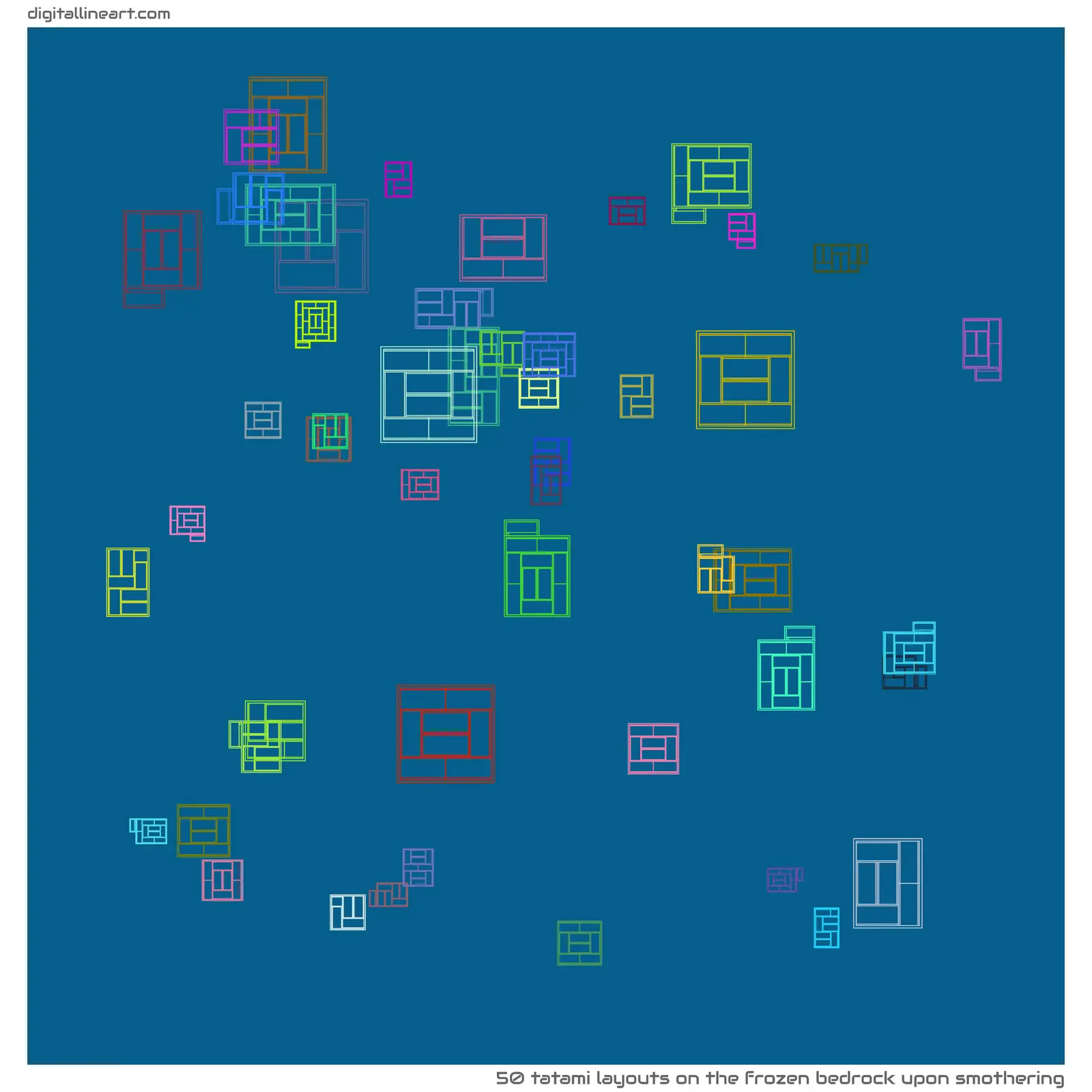 The Frozen Bedrock upon Smothering — 50 tatami layouts