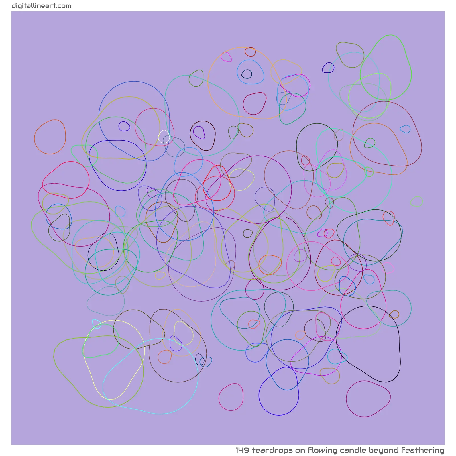 Flowing Candle beyond Feathering — 149 teardrops