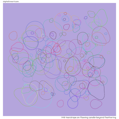 Flowing Candle beyond Feathering — 149 teardrops
