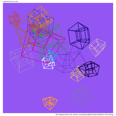 When Evenhanded Atoll before Forming — 18 tesseracts