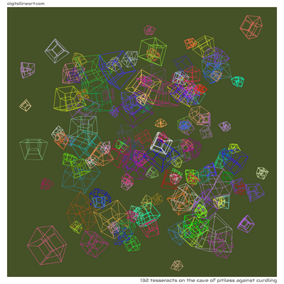 The Cave of Pitiless Against Curdling — 132 tesseracts