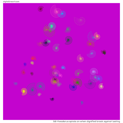 When Dignified Brook Against Lasting — 50 Theodorus spirals