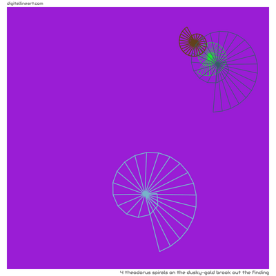 The Dusky-gold Brook out the Finding — 4 Theodorus spirals