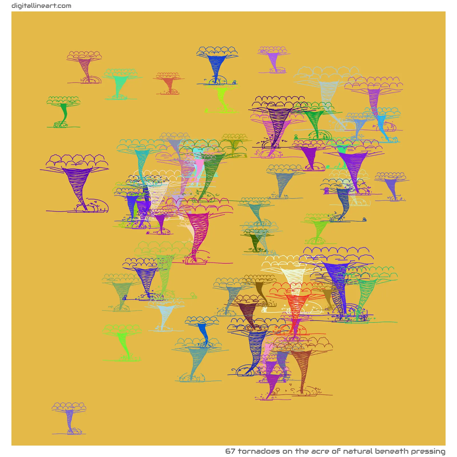 The Acre of Natural beneath Pressing — 67 tornadoes