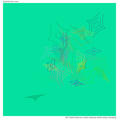 When Sienna Atoll atop Tending — 34 tractrices
