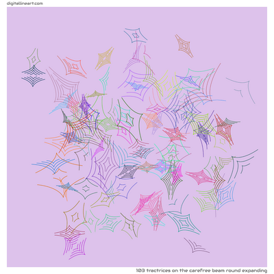 The Carefree Beam round Expanding — 103 tractrices