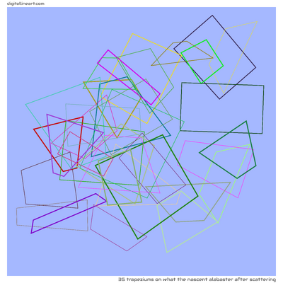 35 Trapeziums in What the Nascent Alabaster after Scattering