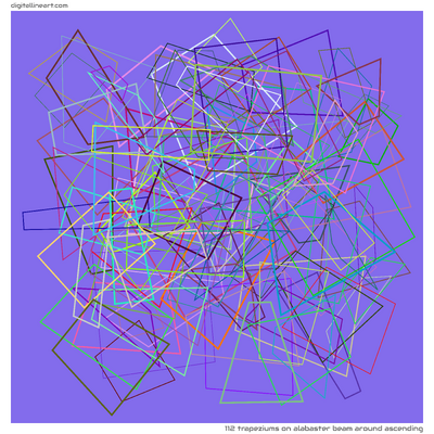 112 Trapeziums in Alabaster Beam Around Ascending