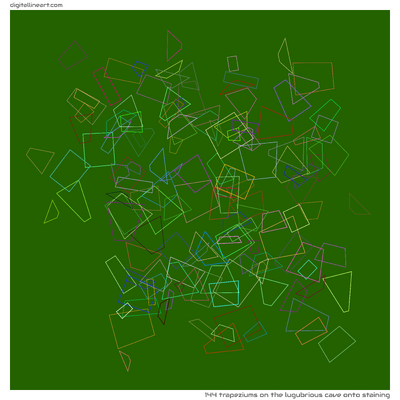 The Lugubrious Cave onto Staining — 144 trapeziums