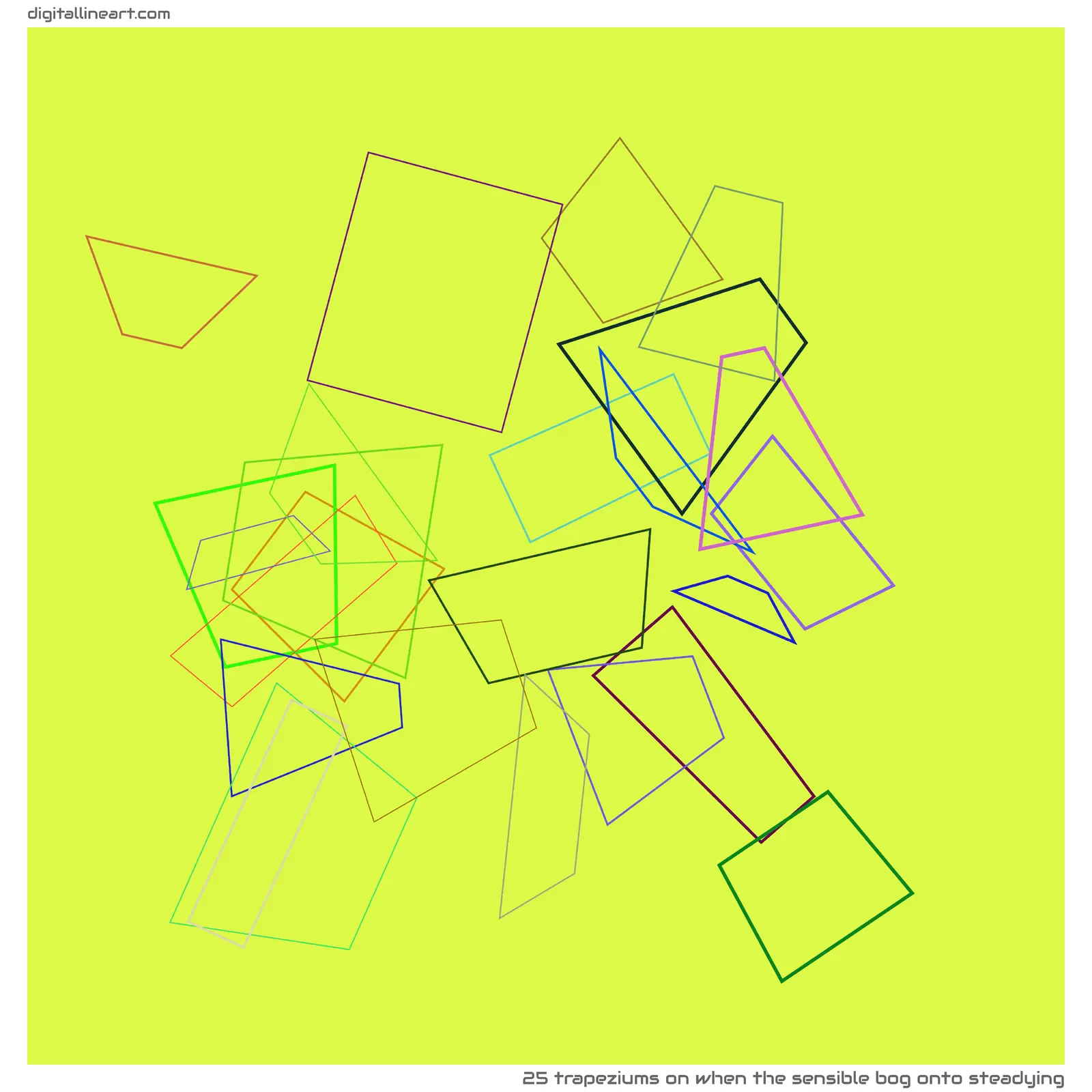 When the Sensible Bog onto Steadying — 25 trapeziums