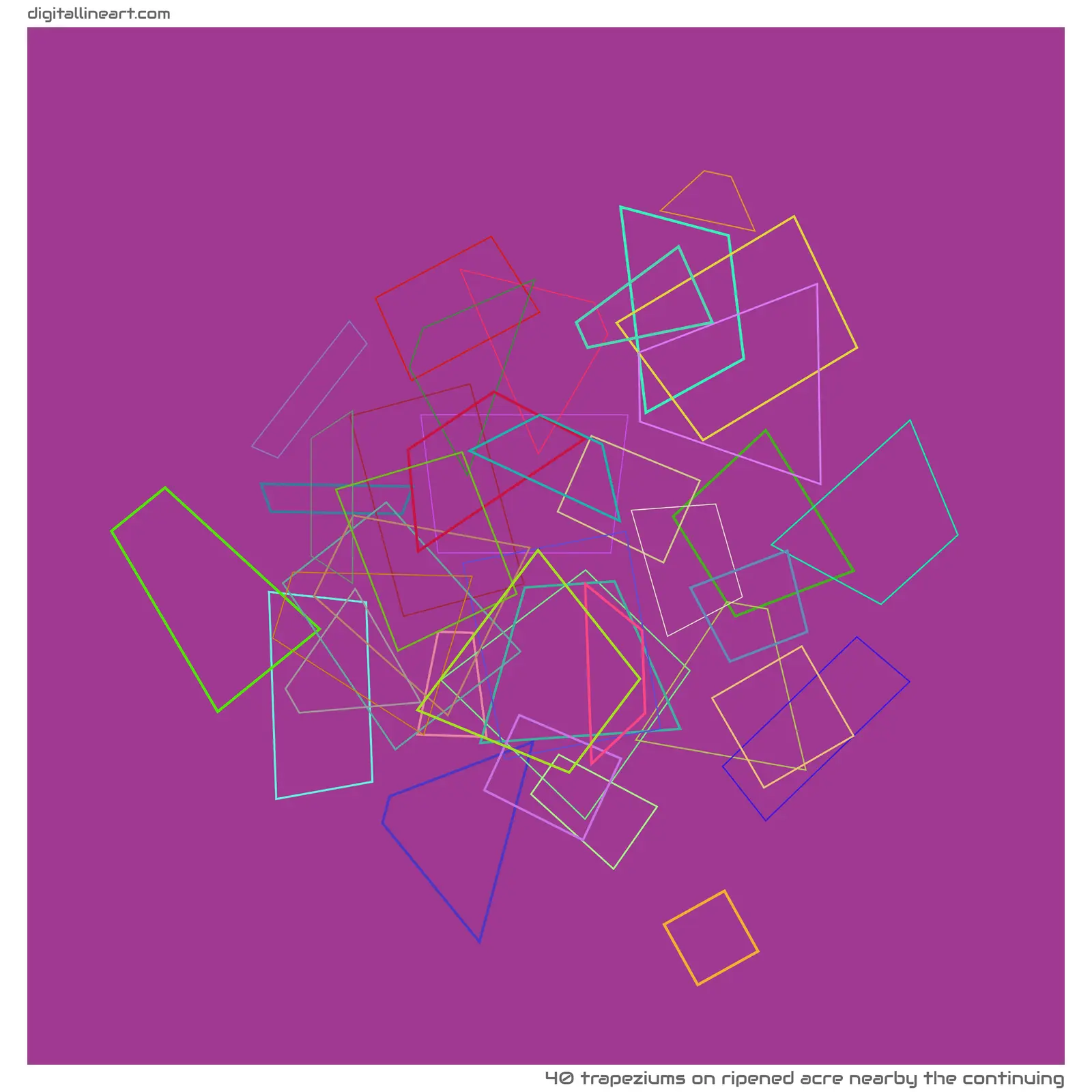 Ripened Acre nearby the Continuing — 40 trapeziums