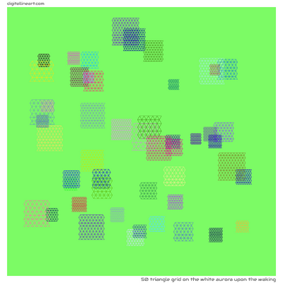 The White Aurora upon the Waking — Triangle Grid, 50 elements