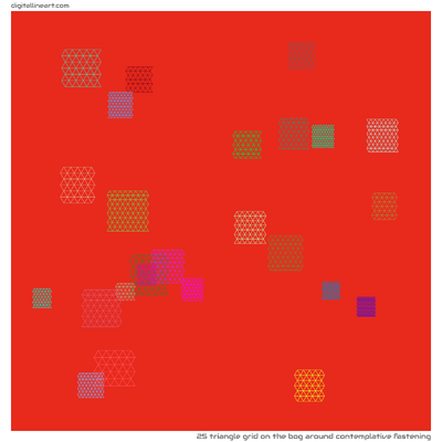 The Bog Around Contemplative Fastening — Triangle Grid, 25 elements