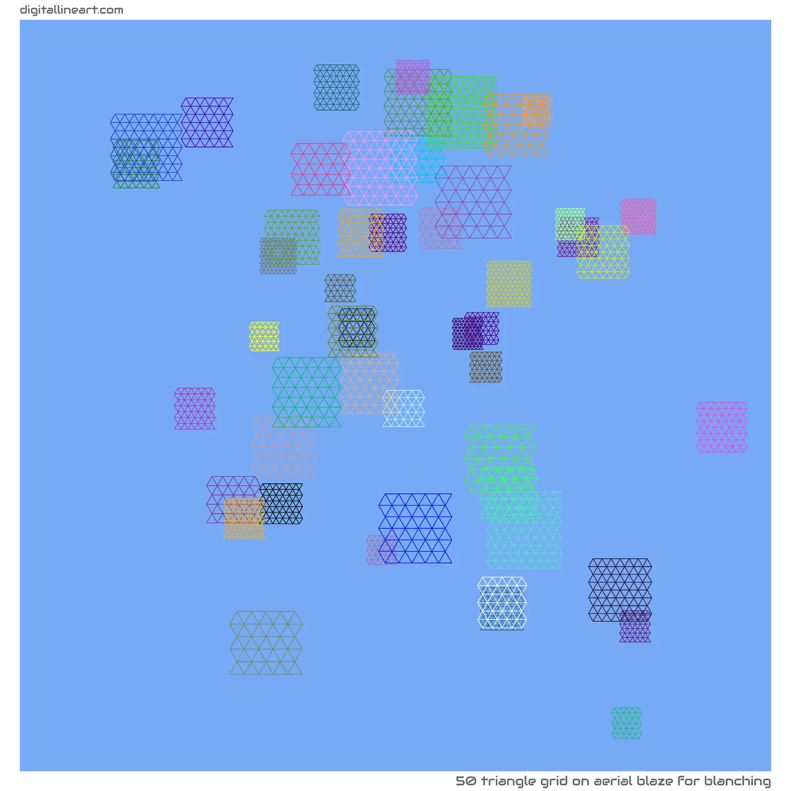 Aerial Blaze for Blanching — Triangle Grid, 50 elements