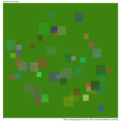 The Dark Carbon beside Rusting — Triangle Grid, 50 elements