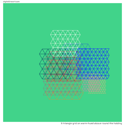 Warm-hued Alcove round the Holding — Triangle Grid, 9 elements