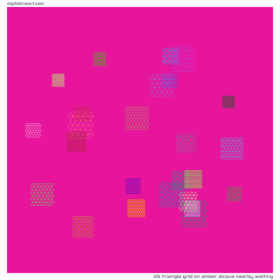 Amber Alcove nearby Waiting — Triangle Grid, 25 elements