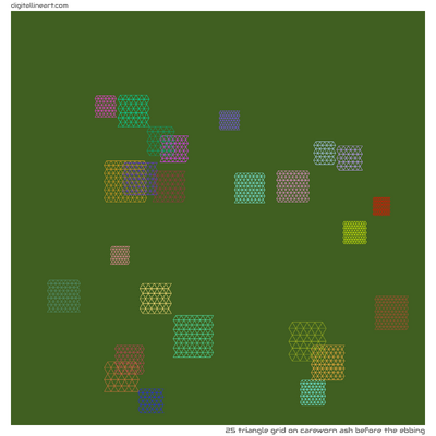 Careworn Ash before the Ebbing — Triangle Grid, 25 elements
