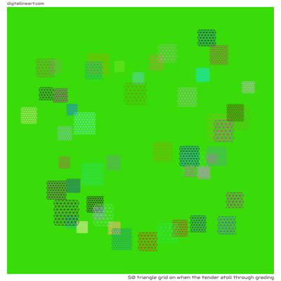 When the Tender Atoll through Grading — Triangle Grid, 50 elements
