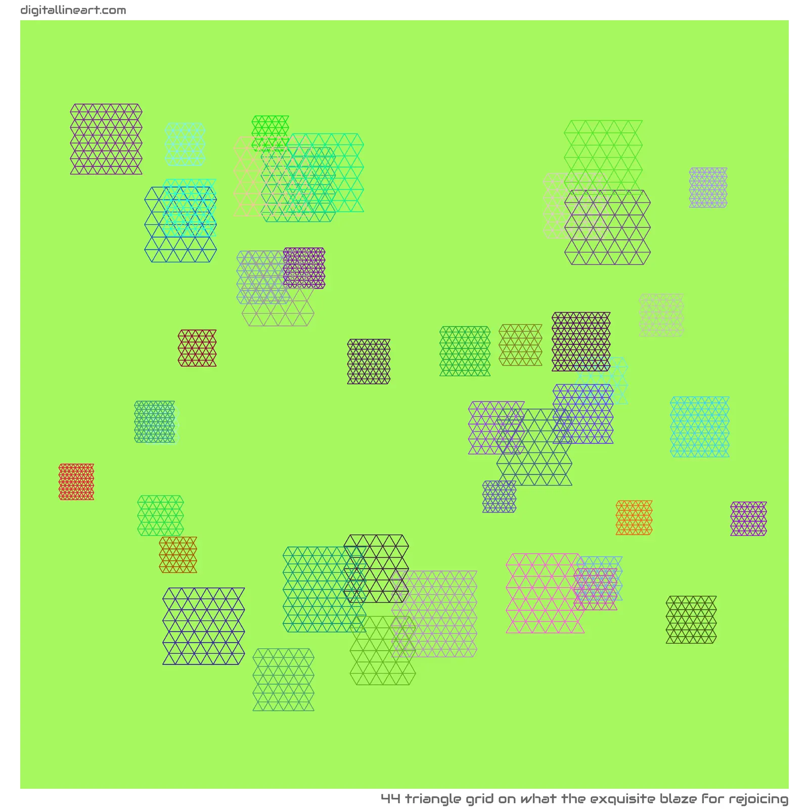 What the Exquisite Blaze for Rejoicing — Triangle Grid, 44 elements