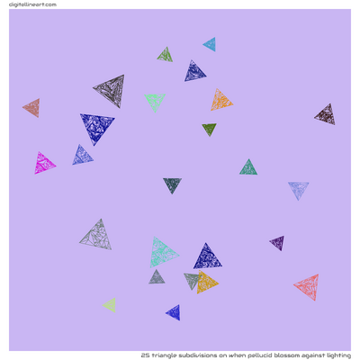 When Pellucid Blossom Against Lighting — 25 triangle subdivisions