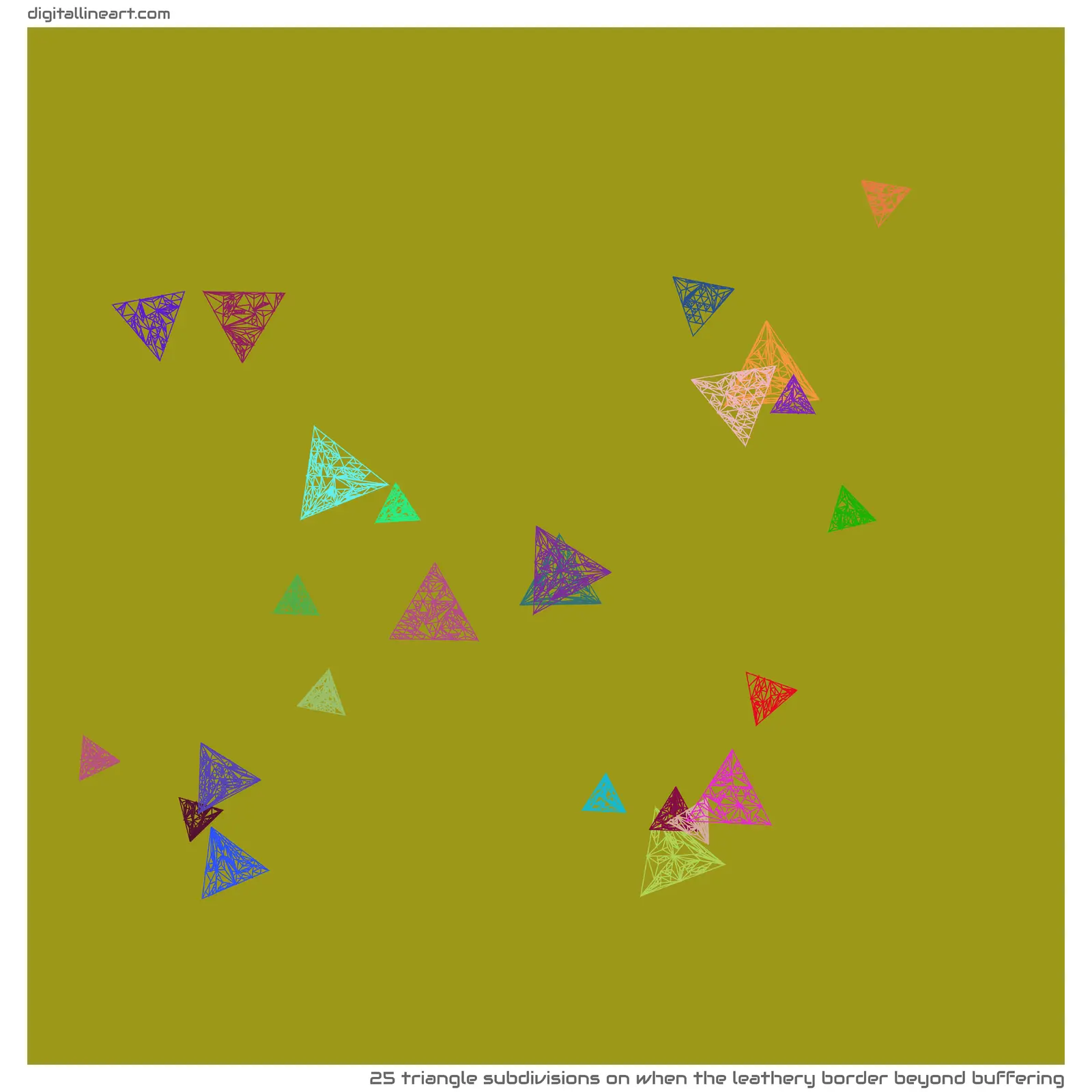 When the Leathery Border beyond Buffering — 25 triangle subdivisions