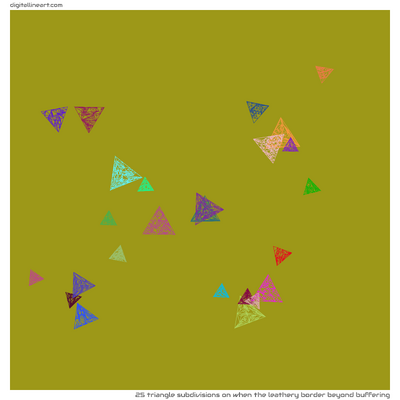 When the Leathery Border beyond Buffering — 25 triangle subdivisions