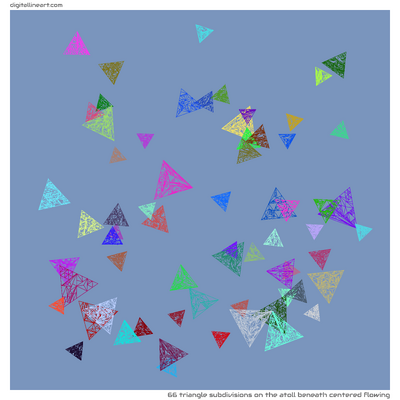 The Atoll beneath Centered Flowing — 66 triangle subdivisions