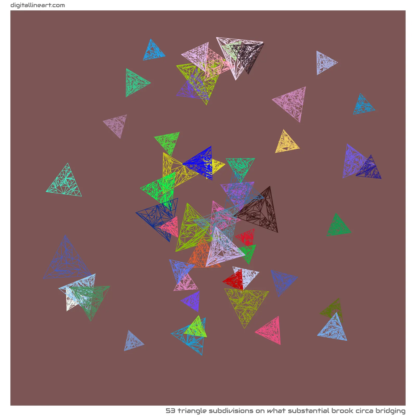 What Substantial Brook circa Bridging — 53 triangle subdivisions