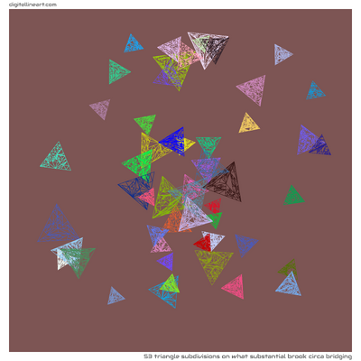 What Substantial Brook circa Bridging — 53 triangle subdivisions
