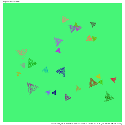The Acre of Stocky across Extending — 25 triangle subdivisions