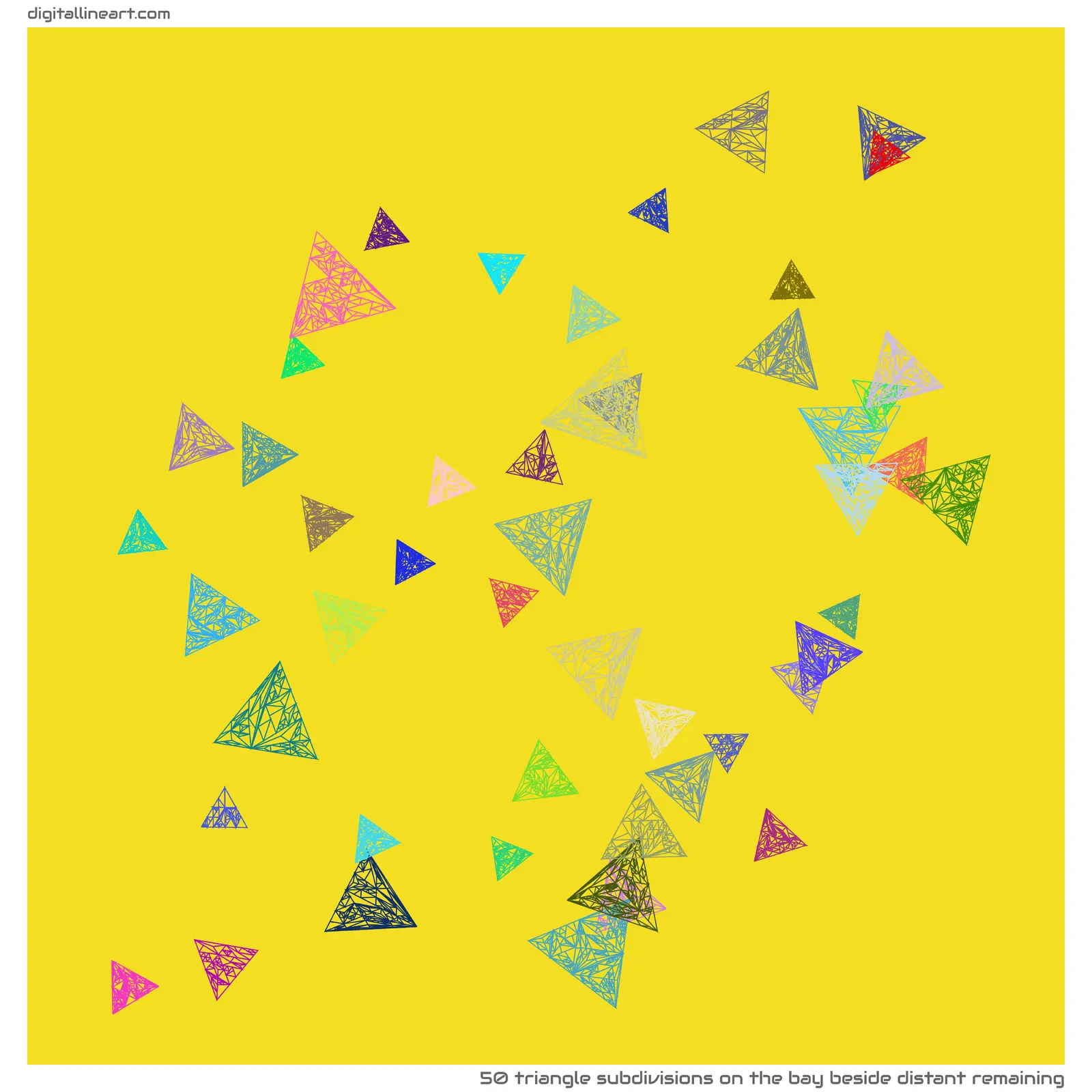 The Bay beside Distant Remaining — 50 triangle subdivisions