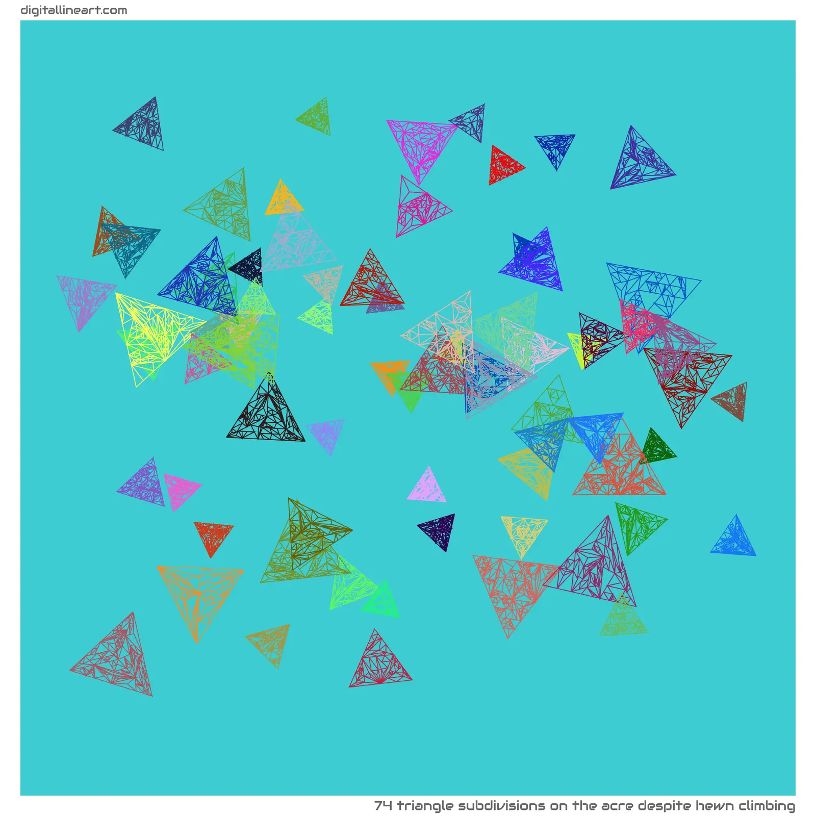 The Acre despite Hewn Climbing — 74 triangle subdivisions