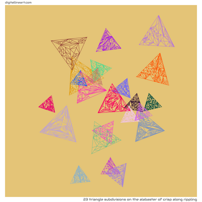 The Alabaster of Crisp along Rippling — 23 triangle subdivisions