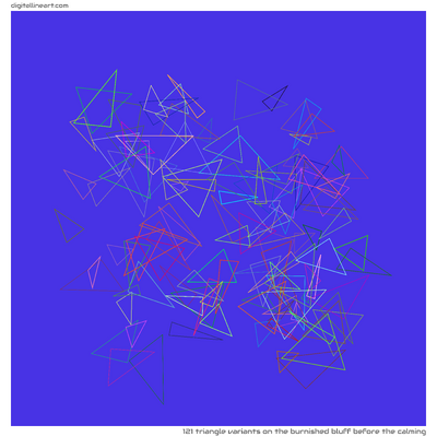 The Burnished Bluff before the Calming — 121 triangle variants