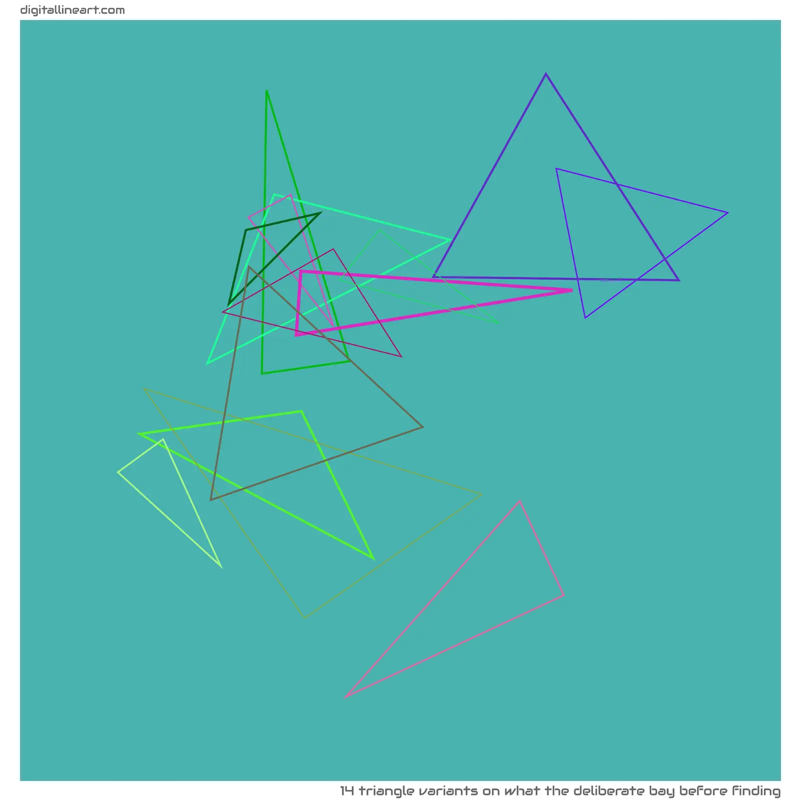 What the Deliberate Bay before Finding — 14 triangle variants