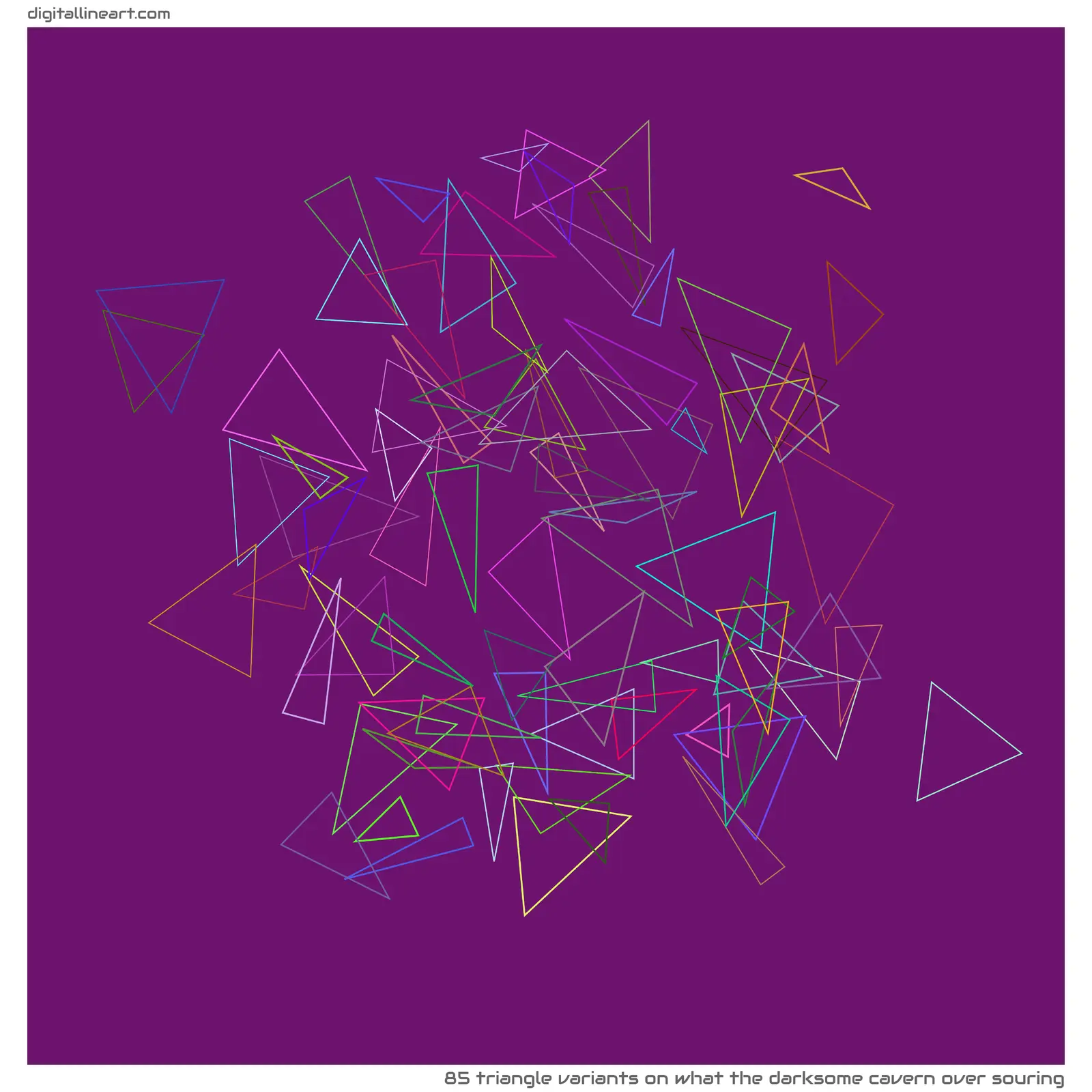 What the Darksome Cavern over Souring — 85 triangle variants