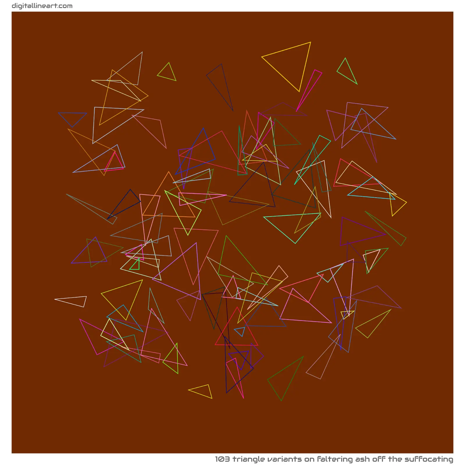 Faltering Ash off the Suffocating — 103 triangle variants