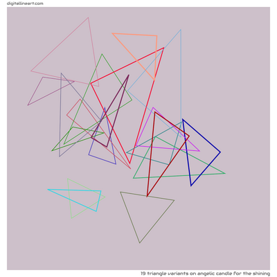 Angelic Candle for the Shining — 19 triangle variants