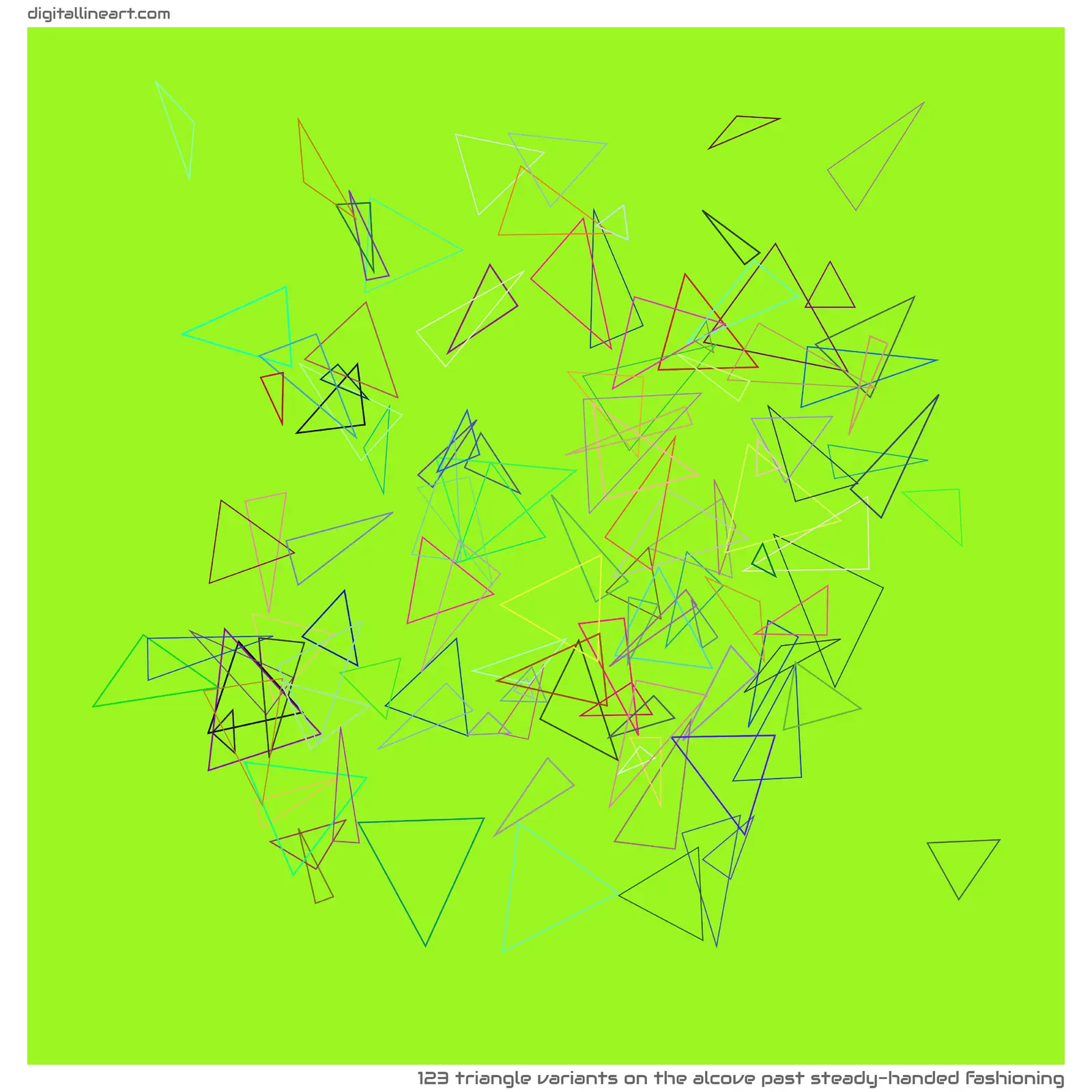 The Alcove past Steady-handed Fashioning — 123 triangle variants