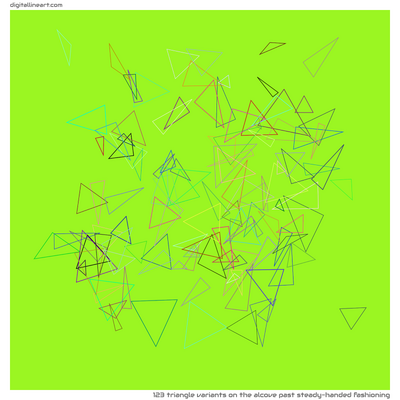 The Alcove past Steady-handed Fashioning — 123 triangle variants