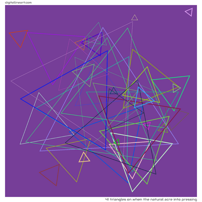 41 Triangles in When the Natural Acre into Pressing