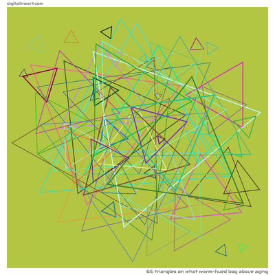 66 Triangles in What Warm-hued Bog above Aging