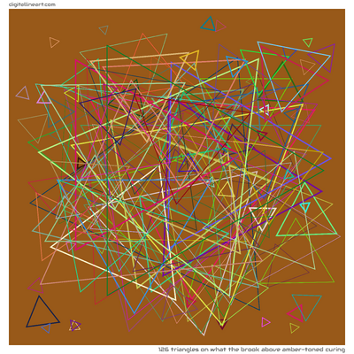 126 Triangles in What the Brook above Amber-toned Curing
