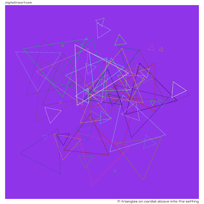 Cordial Alcove into the Setting — 71 triangles