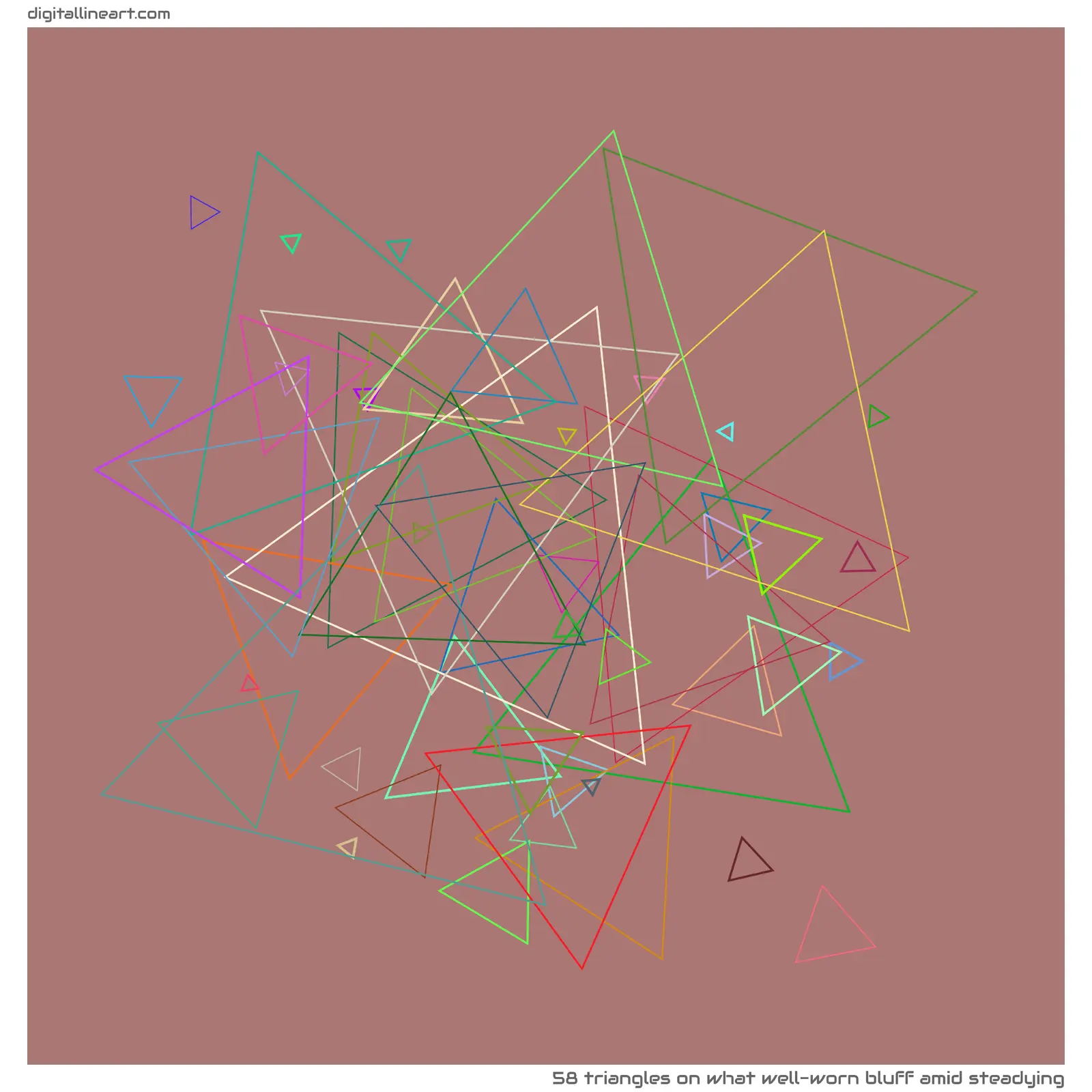 What Well-worn Bluff amid Steadying — 58 triangles