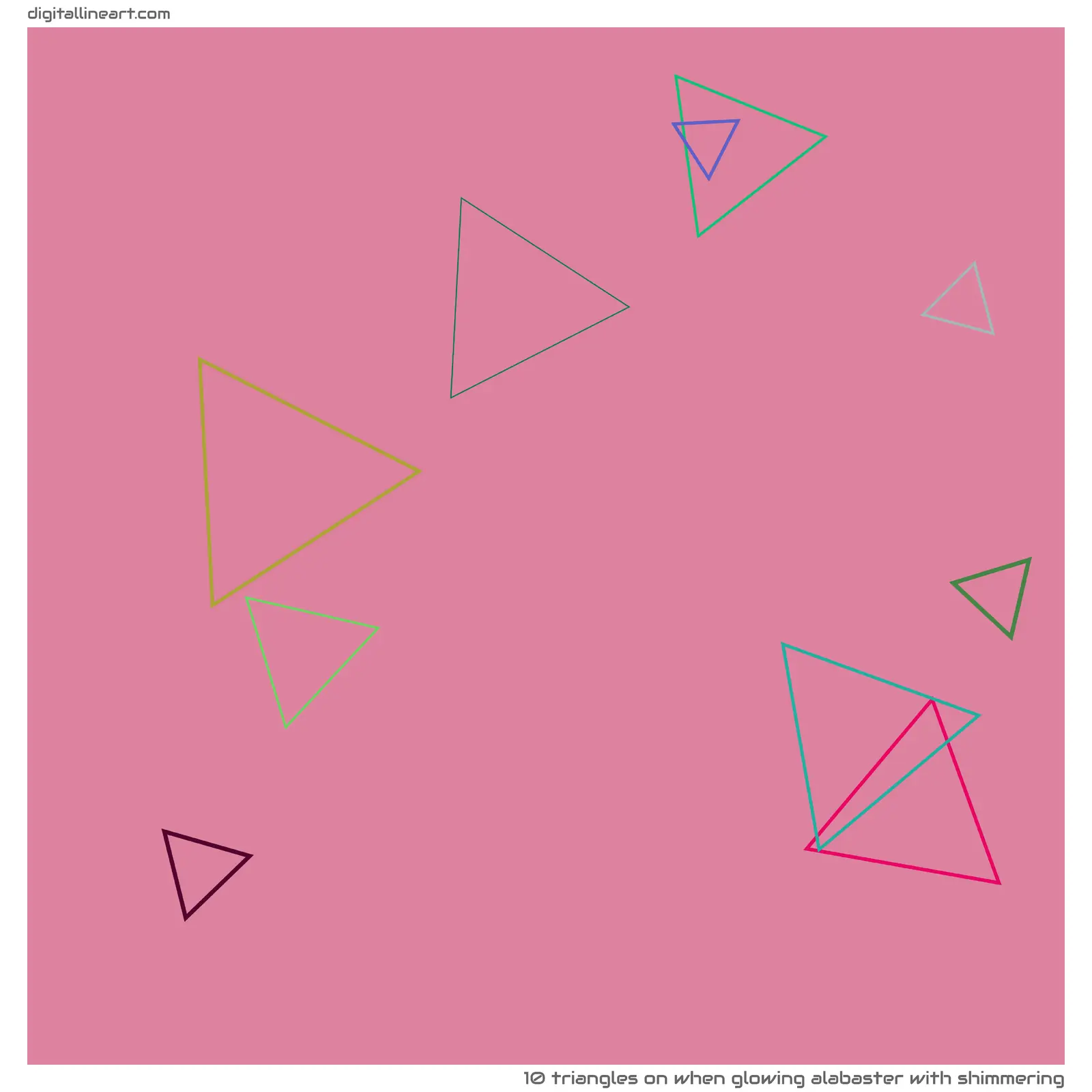 When Glowing Alabaster with Shimmering — 10 triangles